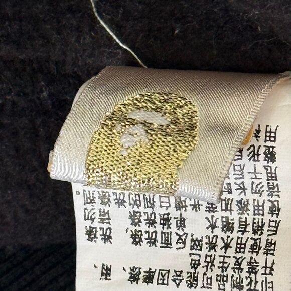 A Bathing Ape BAPE 1st Camo College Crewneck Black Sweatshirt - US Men’s XL - Picture 8 of 12